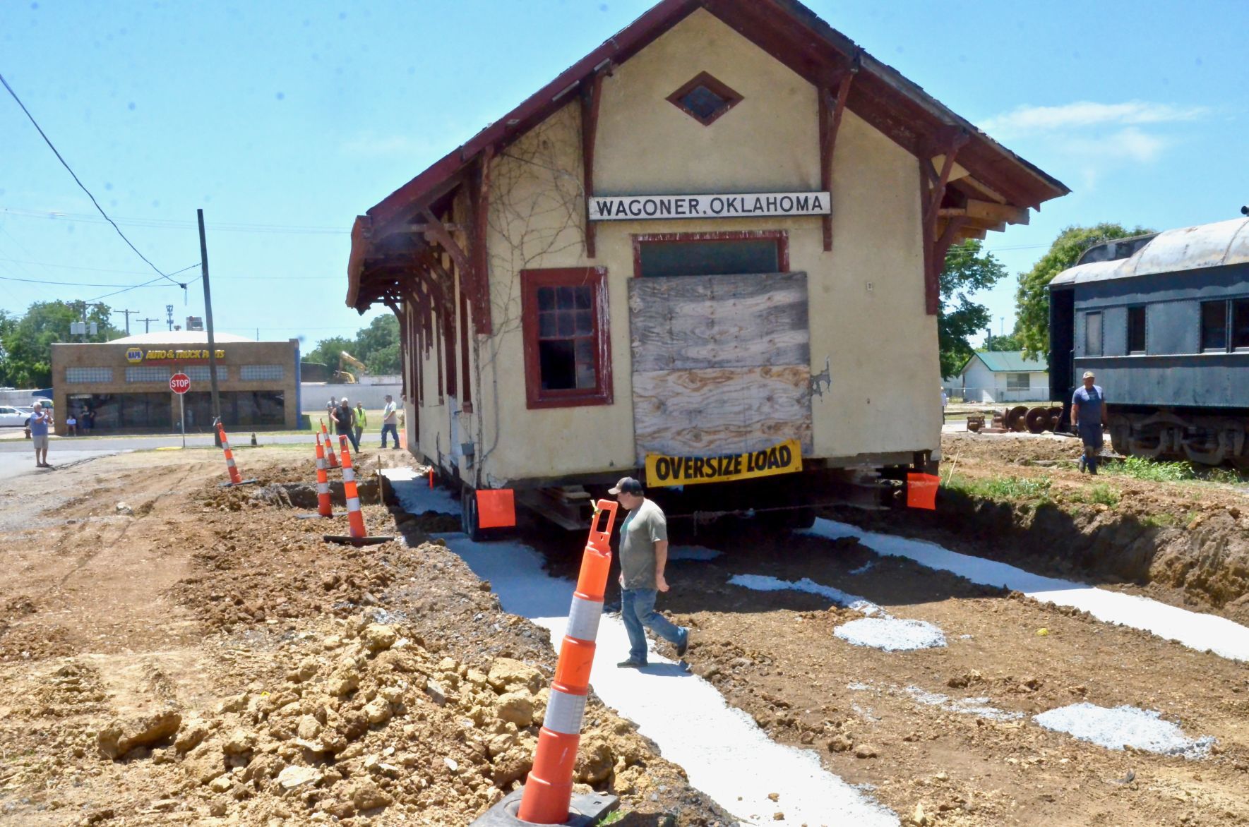 Train depot moved to new home